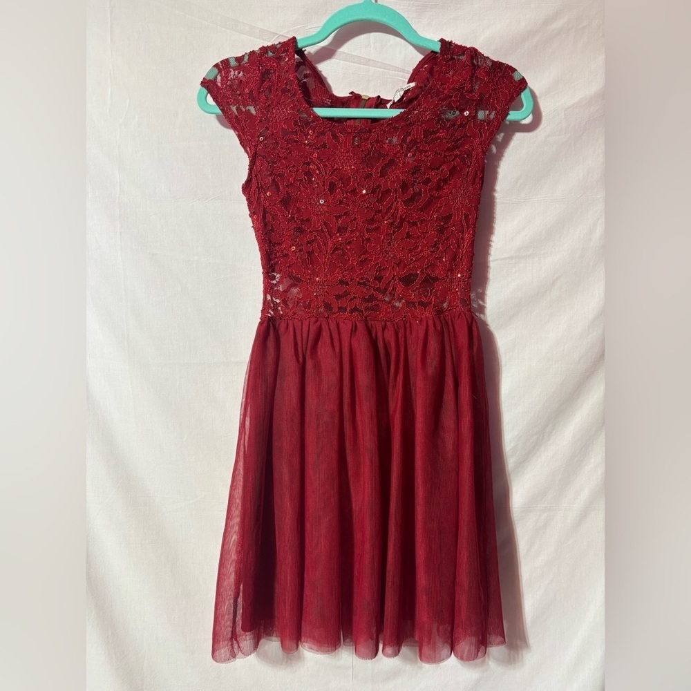 Charlotte Russe Women’s Red Lace Dress
